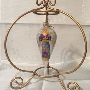 Vintage Gold tone metal ornament holder